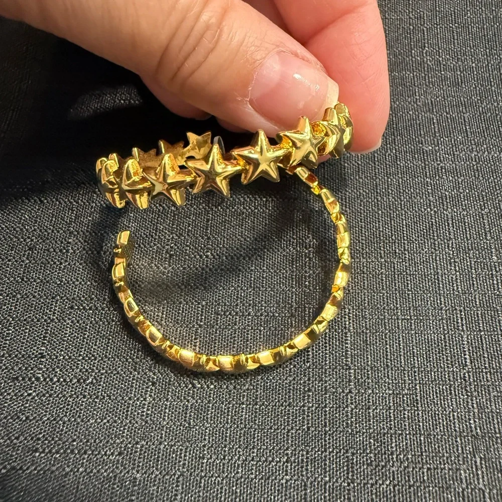 NEW Nordstrom Gold Star Hoop Earrings